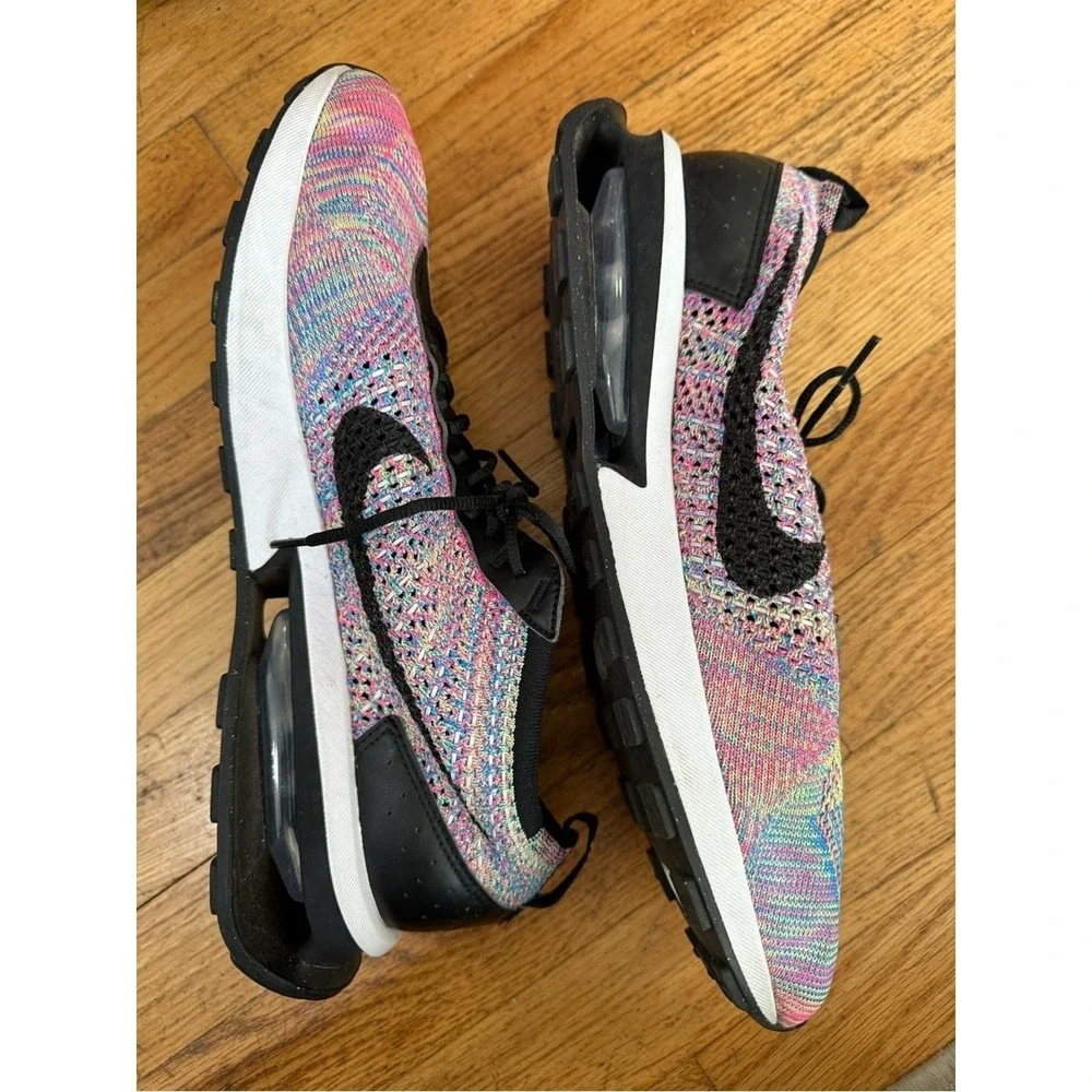 Nike Air Max Flyknit Racer Ghost Green Black Pink Running Shoes Men's Size 11